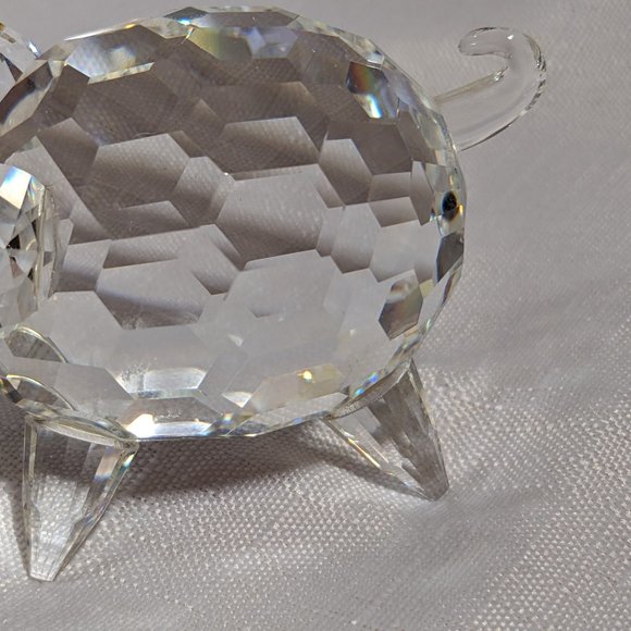 Great Vtg Swarovski Crystal Pig With Original Box Mint Reflects Light Signed - Picture 11 of 12